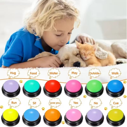 Recordable Talking Dog Toys - Interactive Pet Communication Buttons - Portable and Fun Pet Supplies